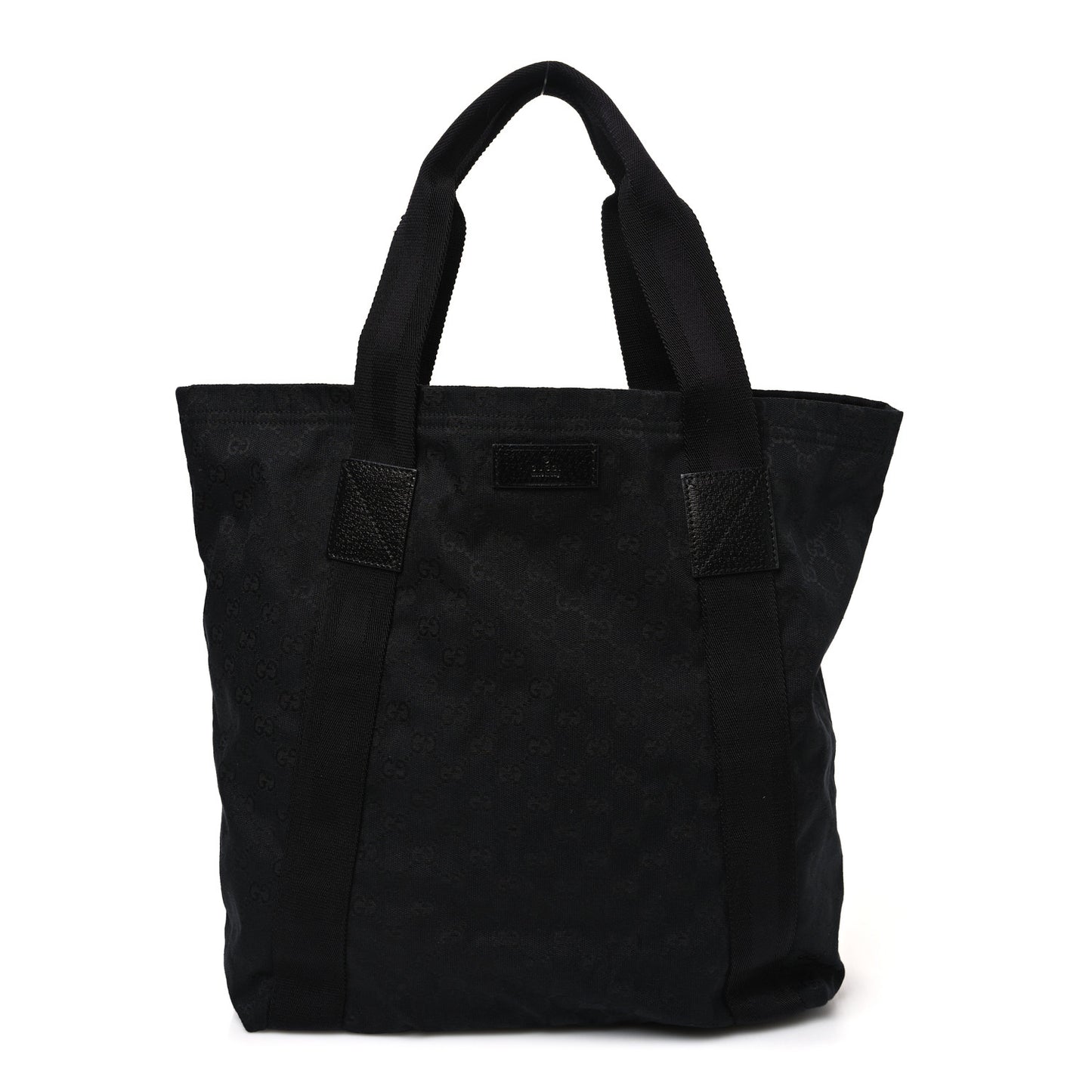 GG Monogram Medium Handle Vertical Tote Black