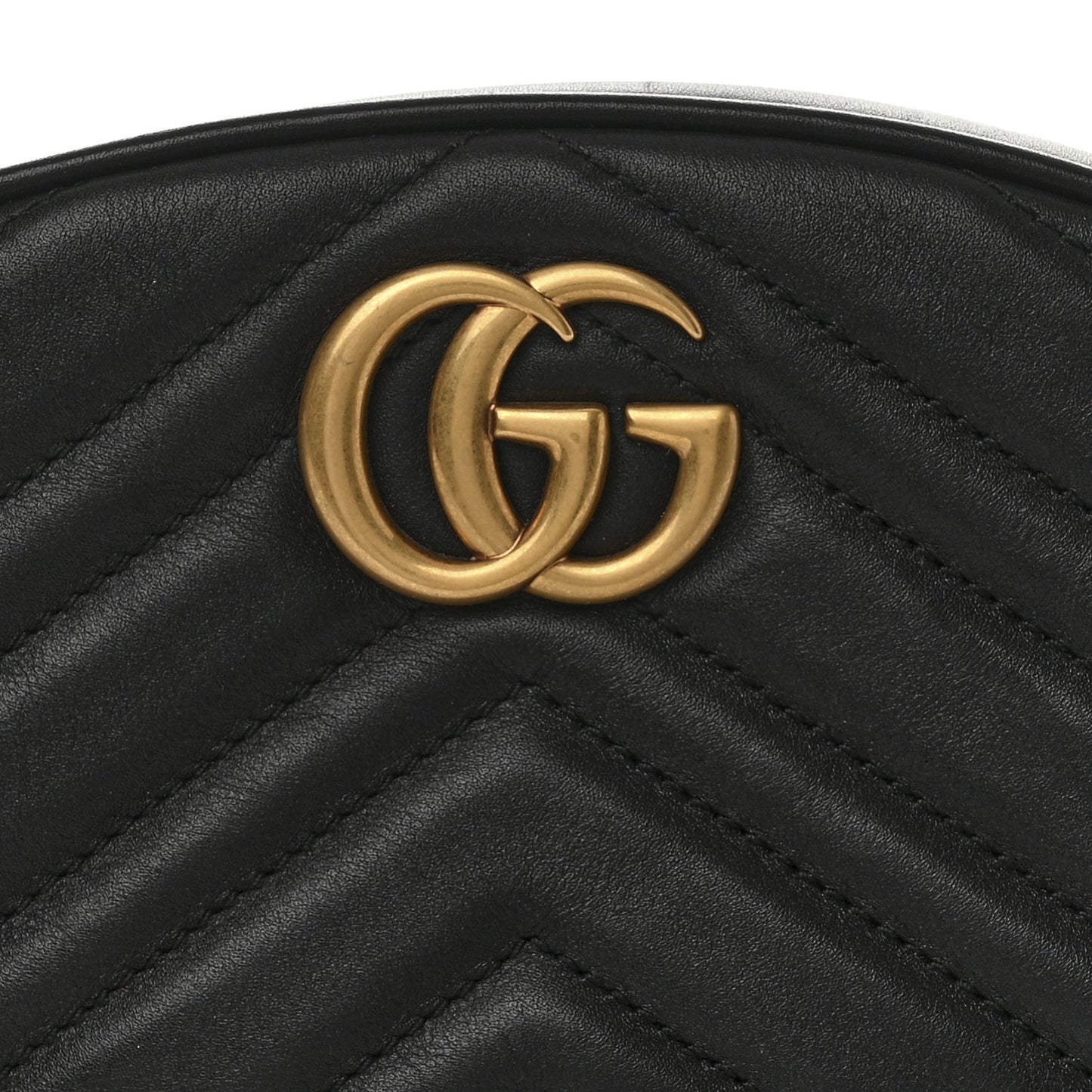 Calfskin Matelasse GG Marmont Belt Bag 75 30 Black
