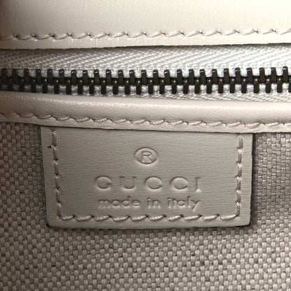 Gucci Boarded Dyana Lux Calfskin Web Small Bamboo 1947 Top Handle Bag Mystic White 6 of 8