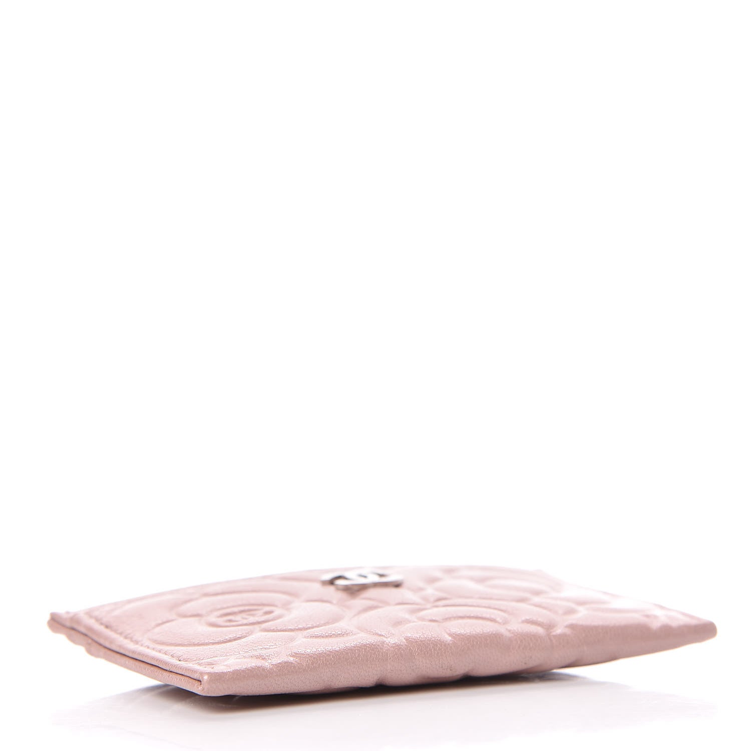 Chanel Goatskin Camellia Embossed Card Holder Light Pink 4 of 9