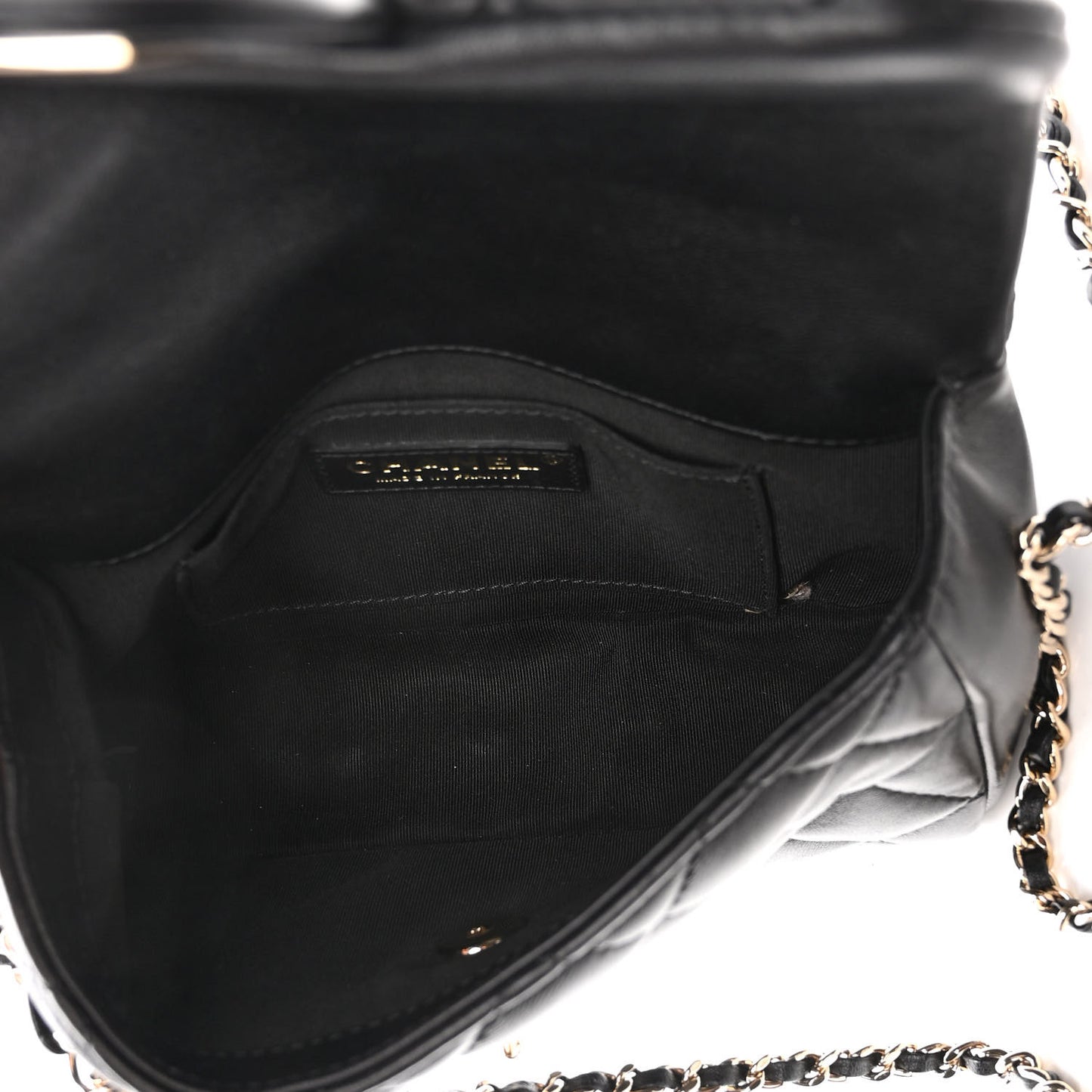 Lambskin Quilted Small My Precious Flap Black