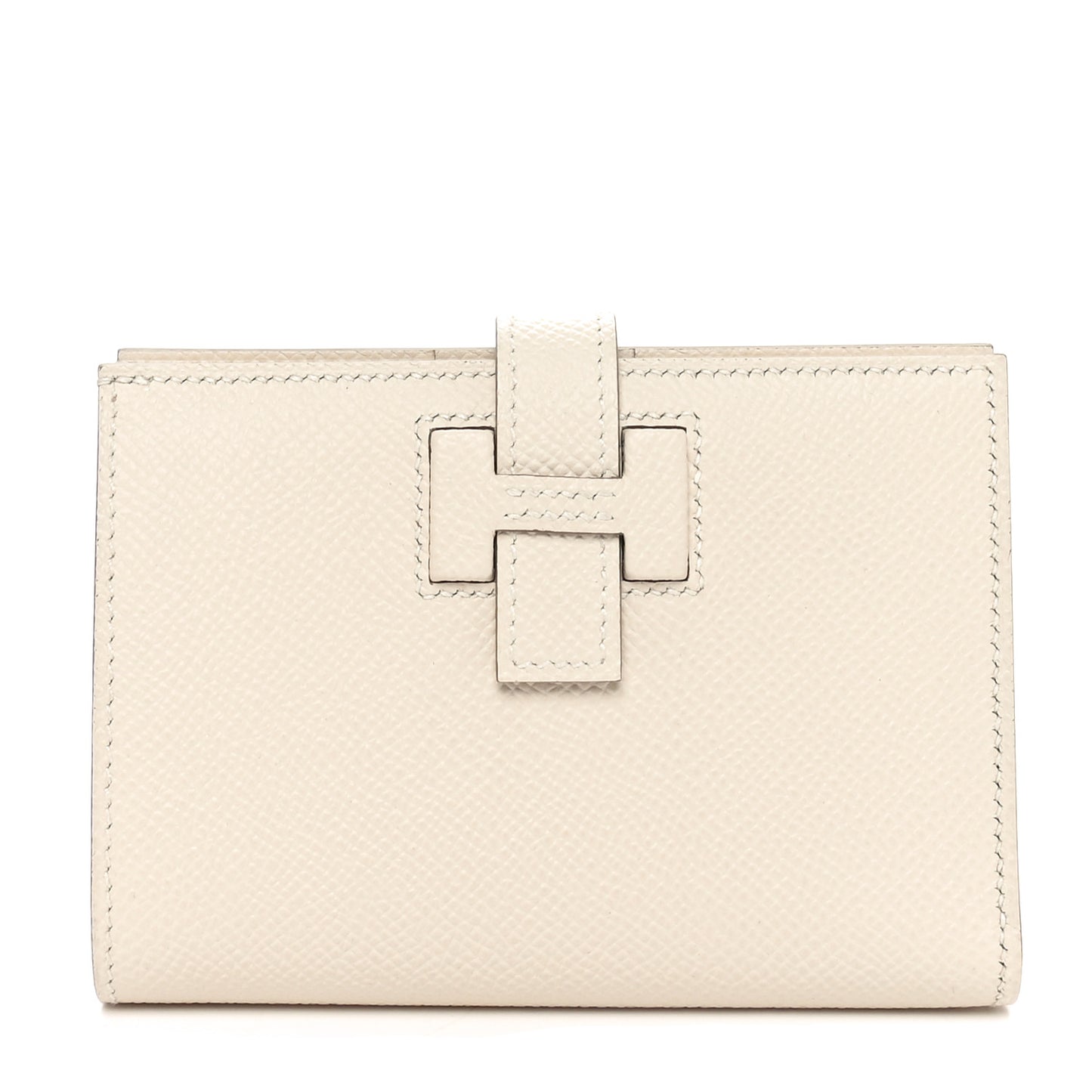 Epsom New H Passant Compact Wallet Craie
