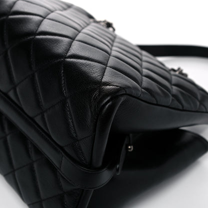 Chanel Goatskin Quilted Large City Rock Shopping Bag Black 28 of 30