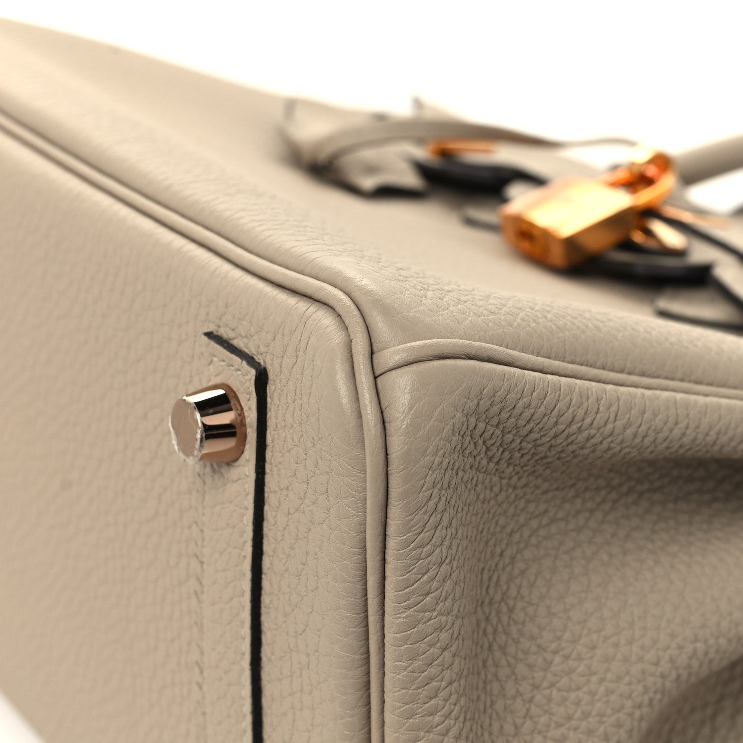 Hermes Togo Birkin 25 Gris Tourterelle 10 of 13