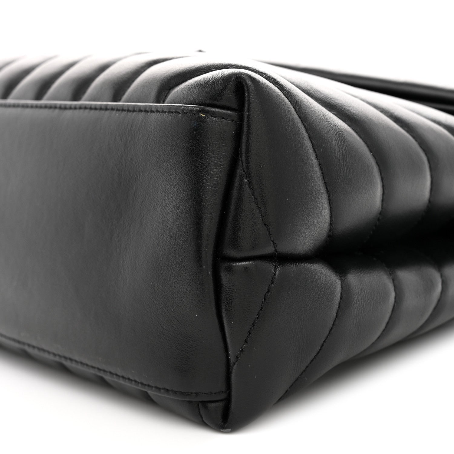 Saint Laurent Calfskin Y Quilted Monogram Monochrome Medium Loulou Chain Satchel Black 10 of 11