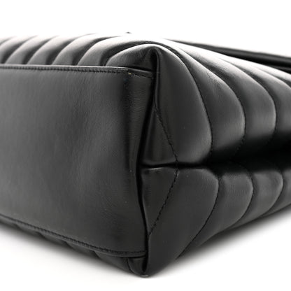 Saint Laurent Calfskin Y Quilted Monogram Monochrome Medium Loulou Chain Satchel Black 10 of 11
