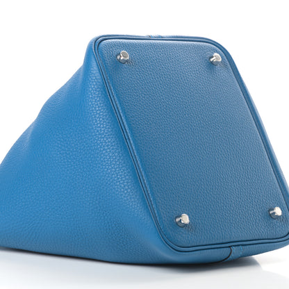 Hermes Taurillon Clemence Picotin Lock 22 MM Mykonos 9 of 11