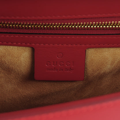 Gucci Calfskin Small Sylvie Shoulder Bag Hibiscus Red 6 of 7
