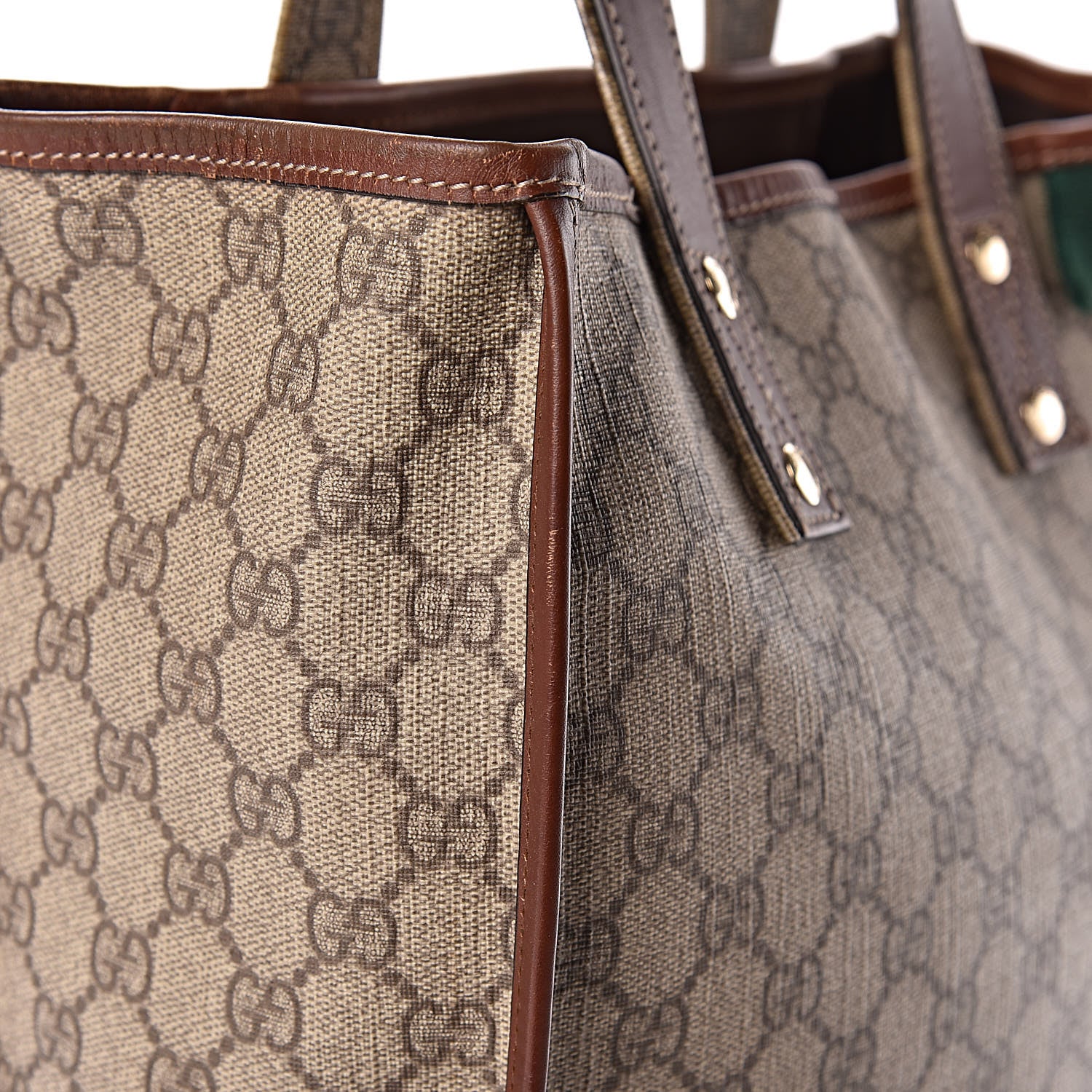 Gucci GG Plus Monogram Small Signature Web Loop Vertical Tote Light Brown 11 of 15