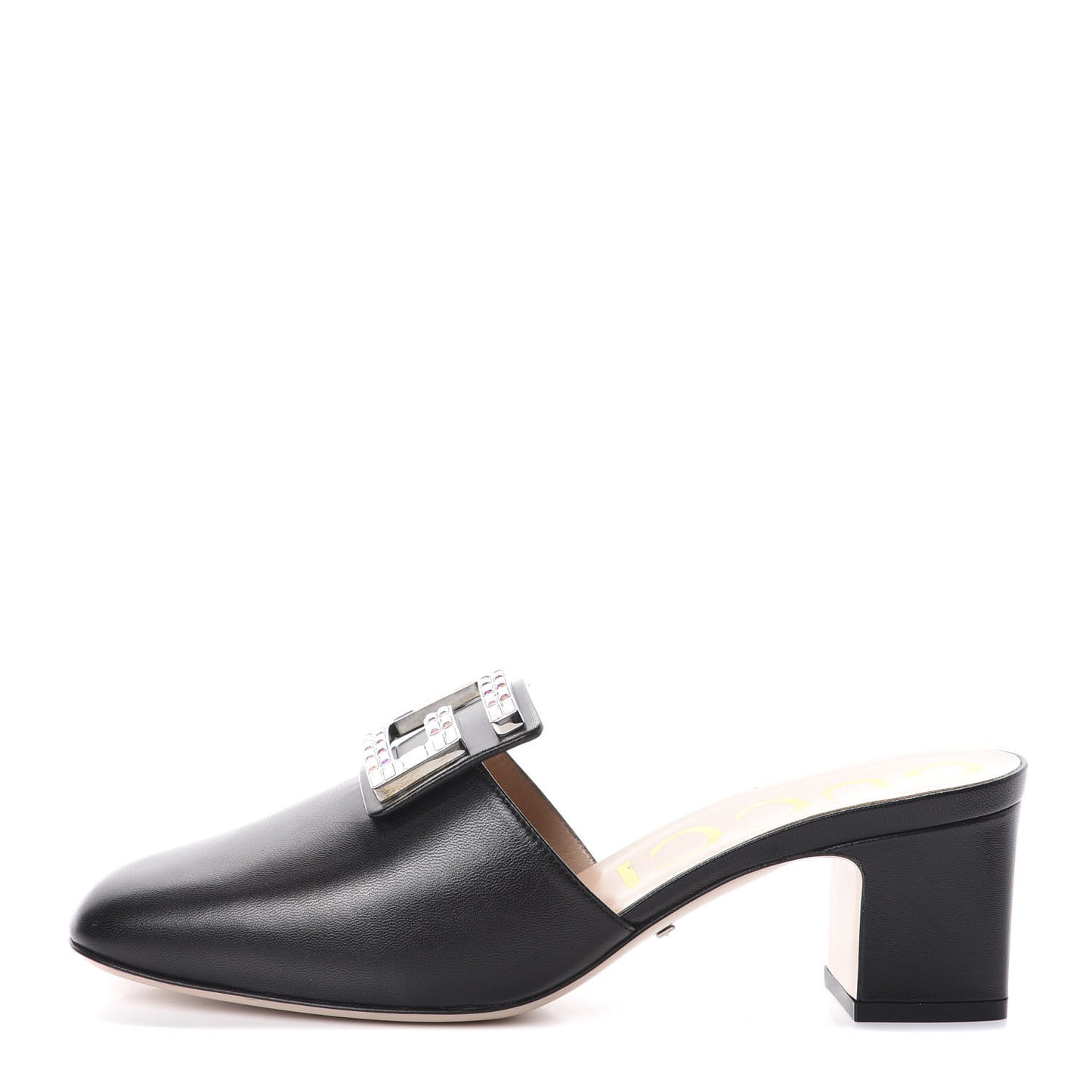 Malaga Kid Crystal Square G Madelyn Mules 38.5 Black