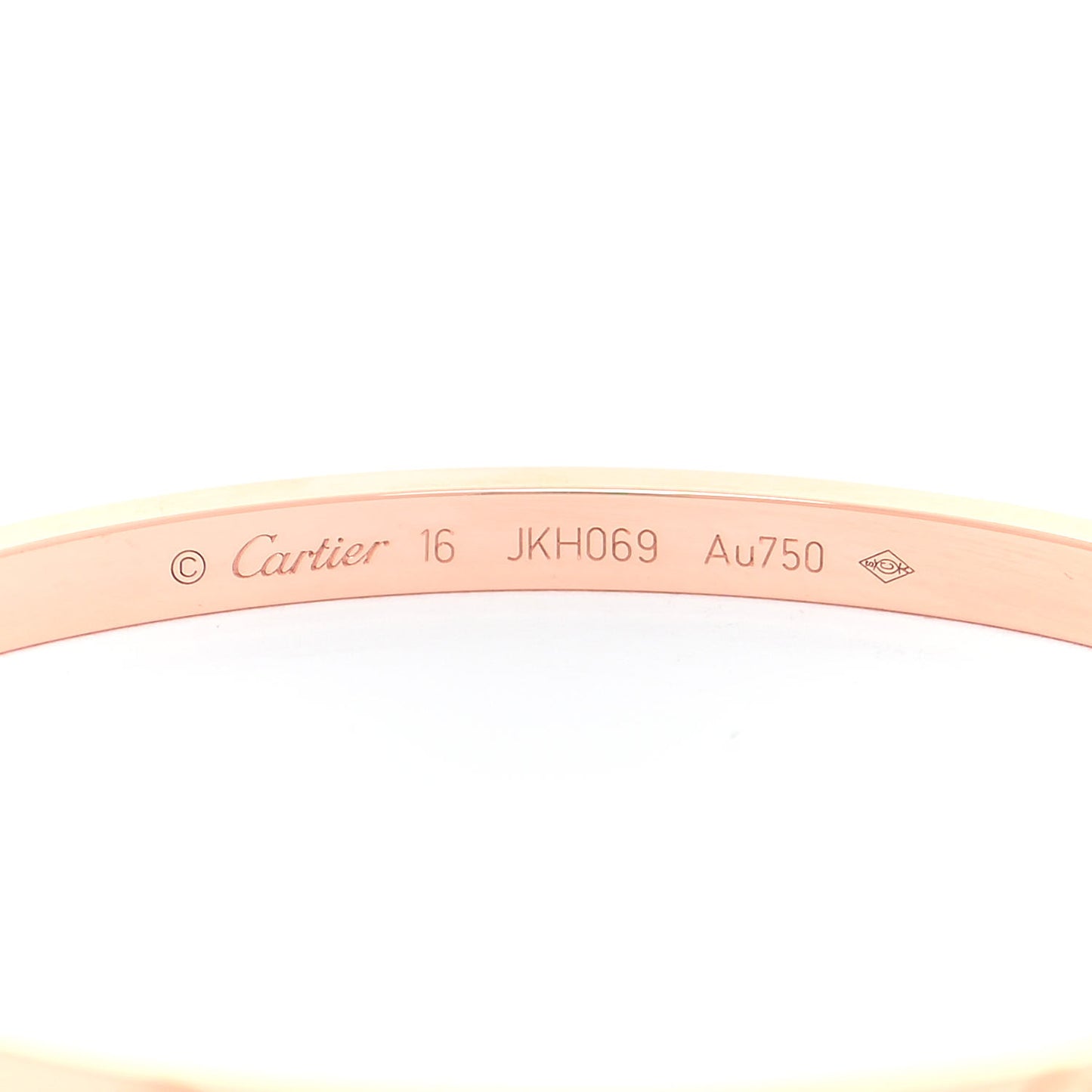 18K Pink Gold Small LOVE Bracelet 16