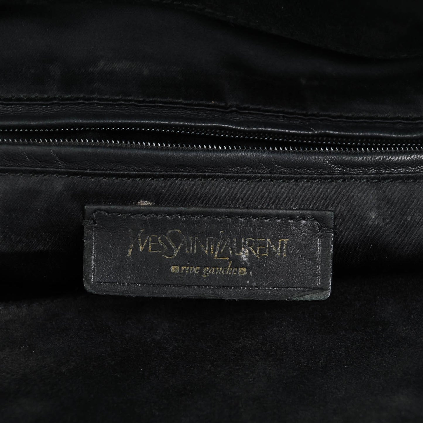 Textured Patent Large Downtown Tote Black