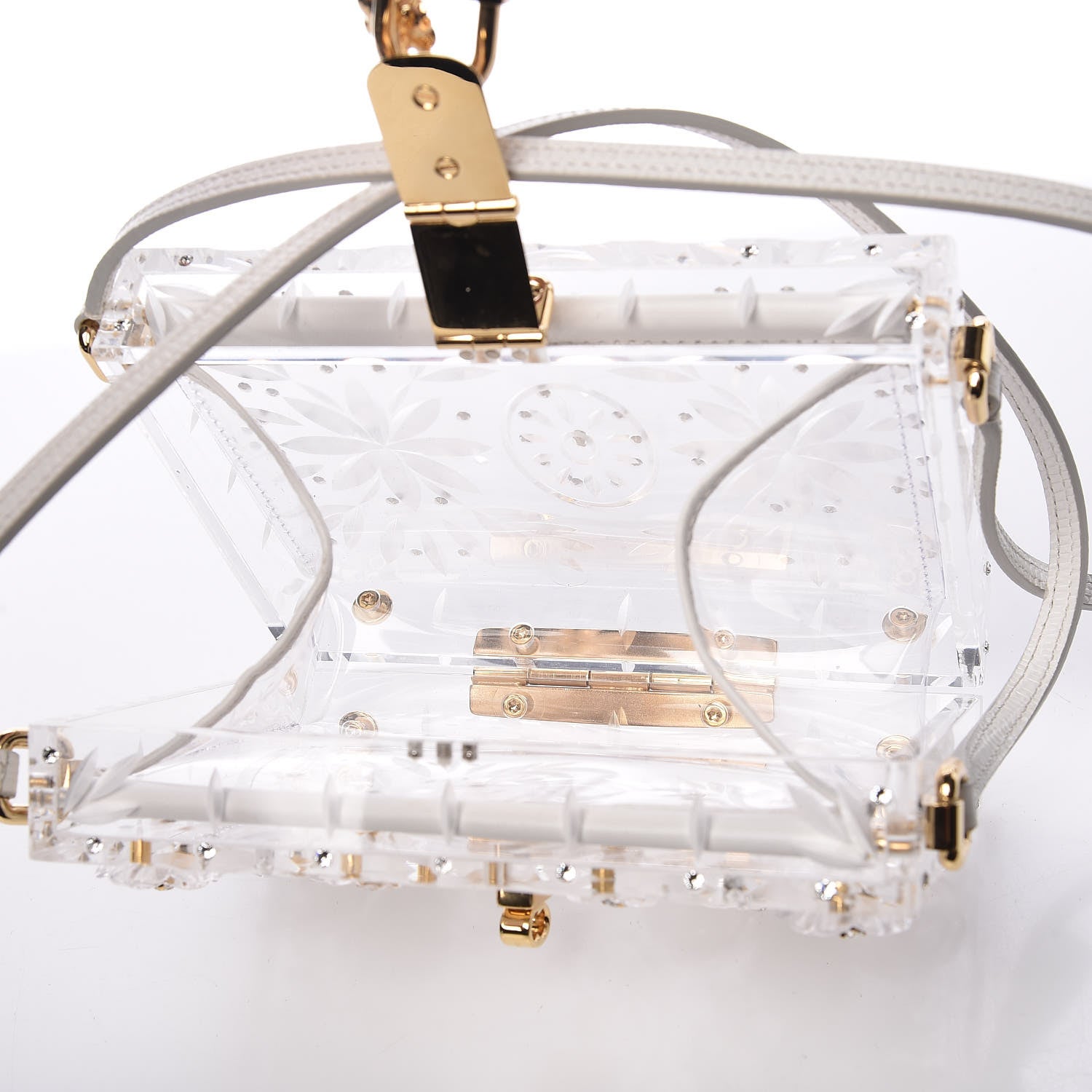 Dolce & Gabbana Plexiglass Bohemia Box Bag White 5 of 10