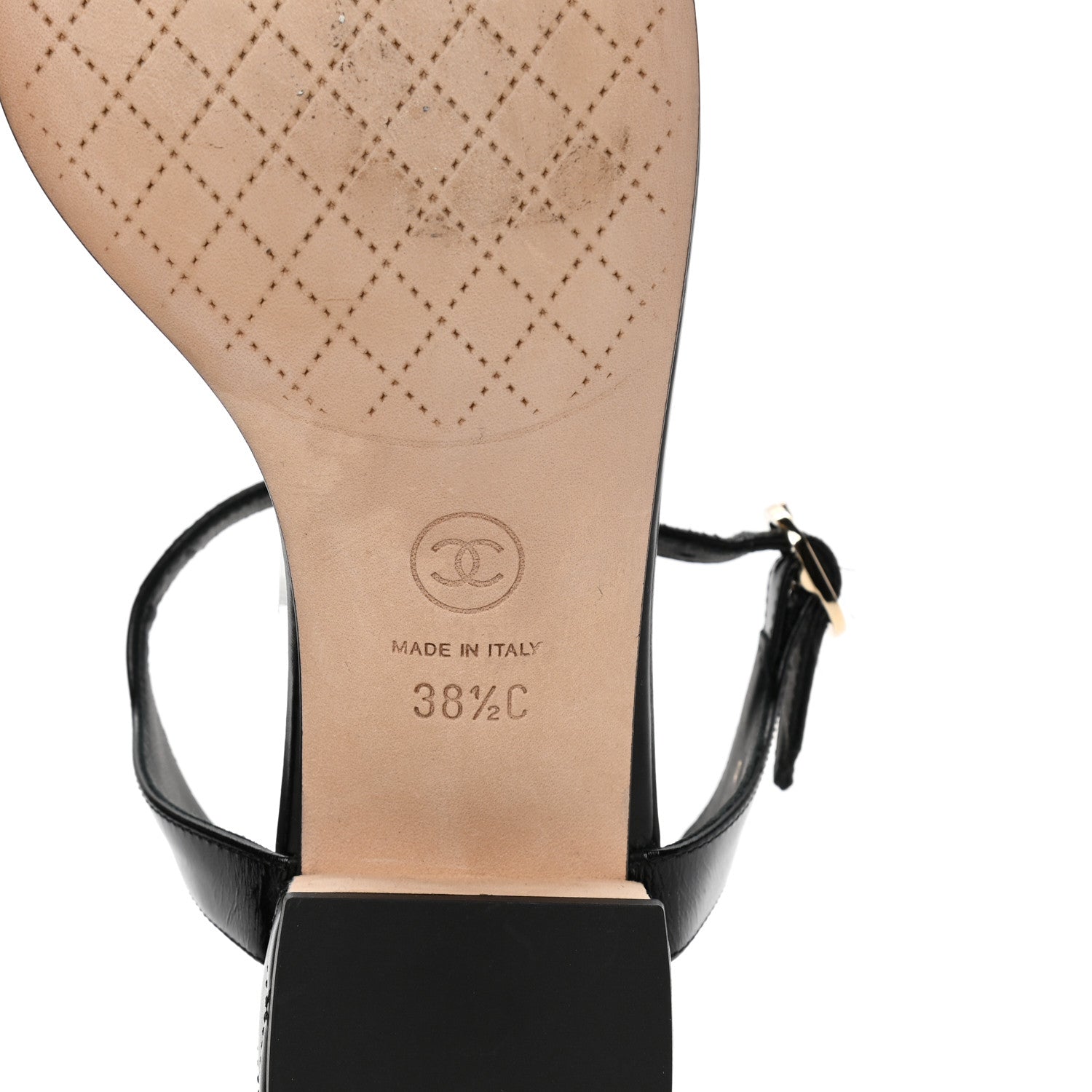 Chanel Calfskin Medallion CC Thong Sandals 38.5 Black 8 of 11
