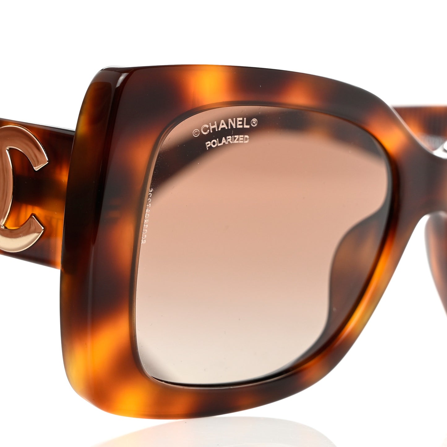 Square Polarized CC Sunglasses 5494-A Tortoise Brown