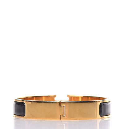 Hermes Enamel Narrow Clic Clac H Bracelet GM Black 3 of 5