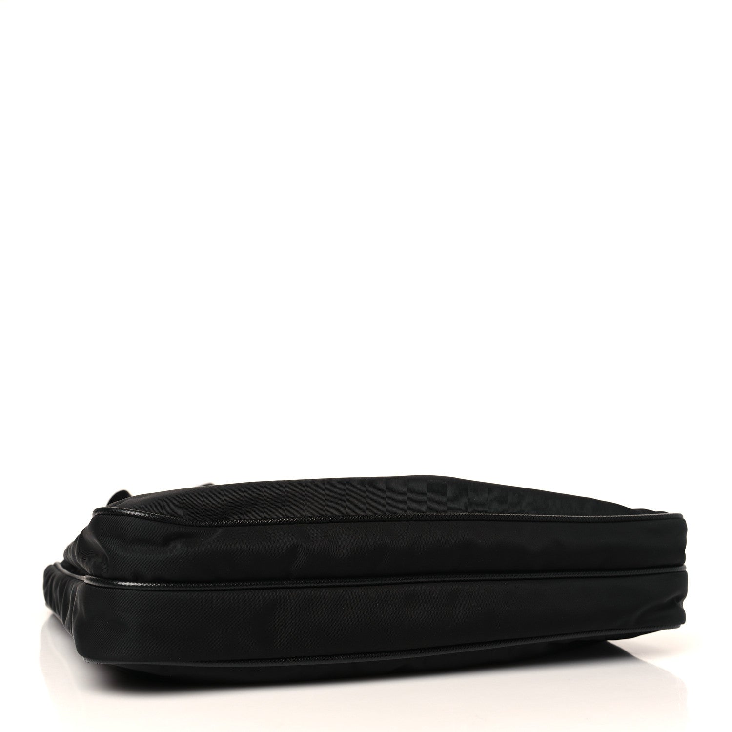 Prada Re-Nylon Saffiano Pocket Flat Messenger Bag Black 4 of 9