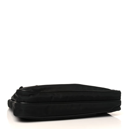 Prada Re-Nylon Saffiano Pocket Flat Messenger Bag Black 4 of 9