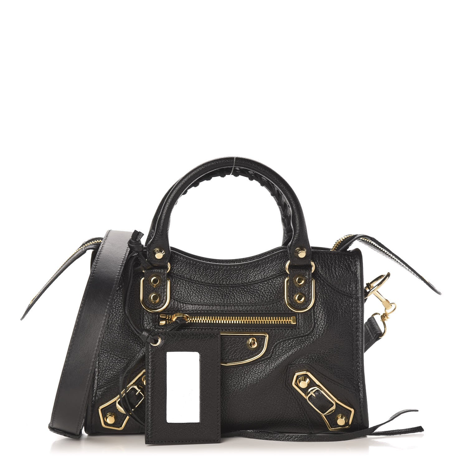 Balenciaga Chevre Gold Metallic Edge Hardware Mini City Black 1 of 12