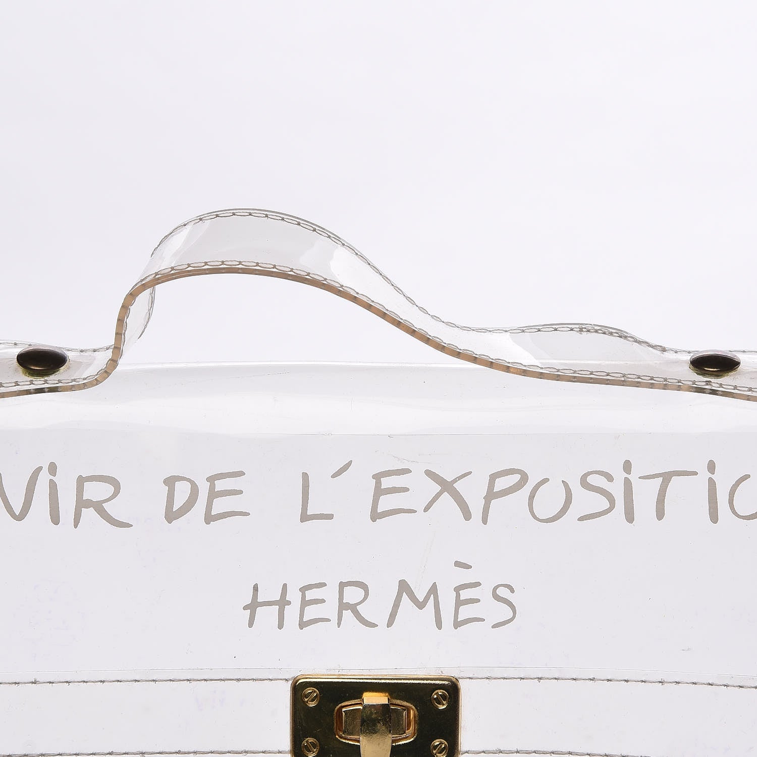 Hermes Vinyl Souvenir De L'Exposition Kelly Transparent 10 of 21