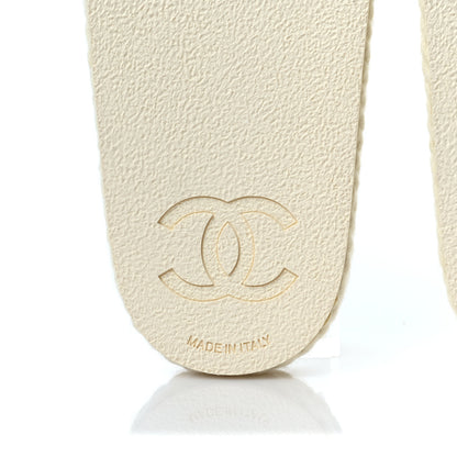 Chanel Braided Knit CC Mules 41 Ecru 6 of 9