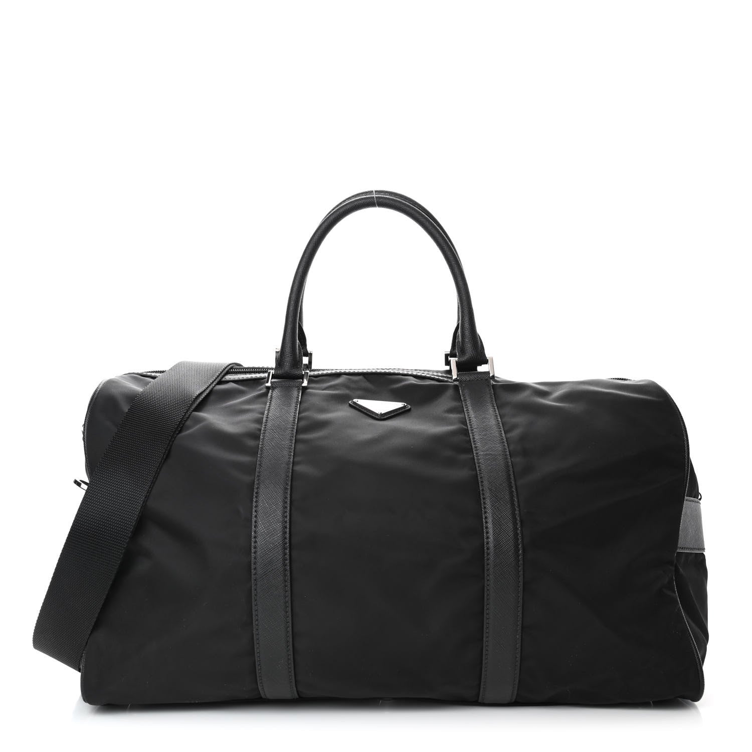 Prada Tessuto Nylon Saffiano Viaggio Duffle Black 1 of 4