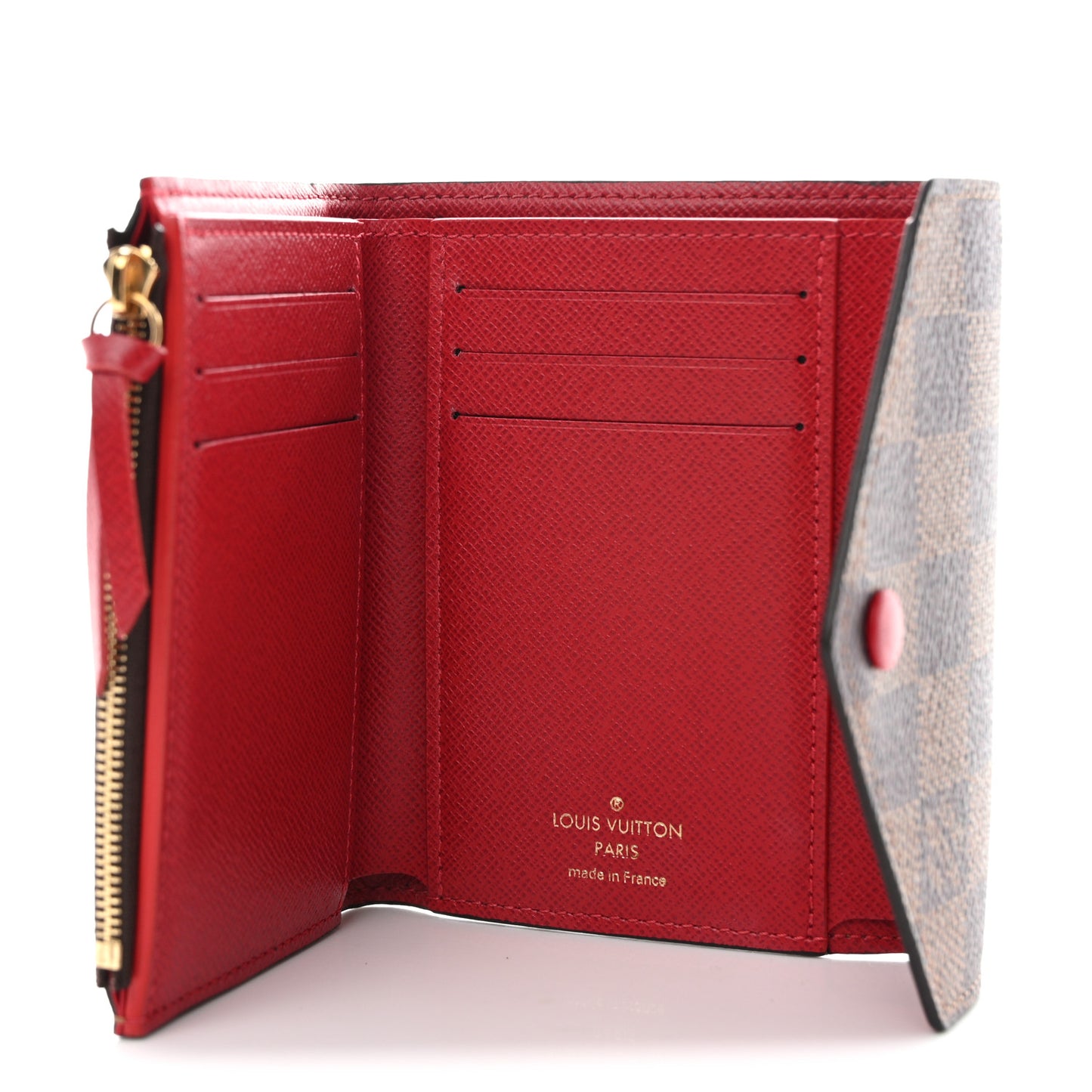 Damier Ebene Victorine Wallet Red
