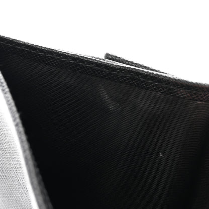 Prada Saffiano Triangle Bi-Fold Wallet Black 7 of 12