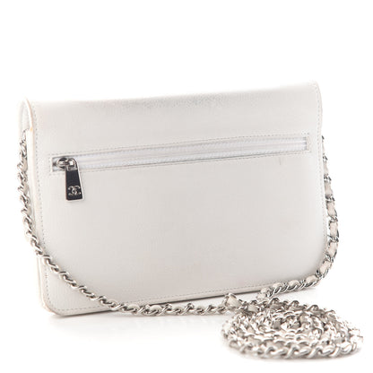 Chanel Caviar Timeless CC Wallet on Chain WOC White 3 of 14