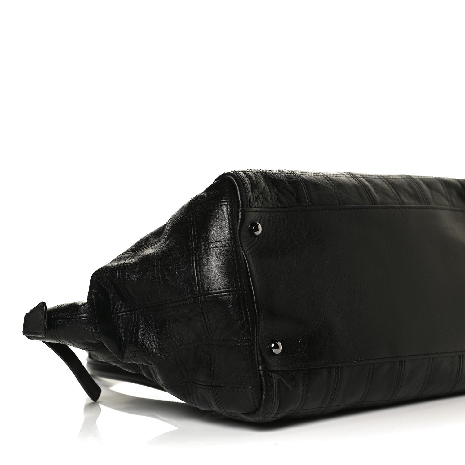 Chanel Lambskin Square Stitched Lax East West Tote Black 8 of 12