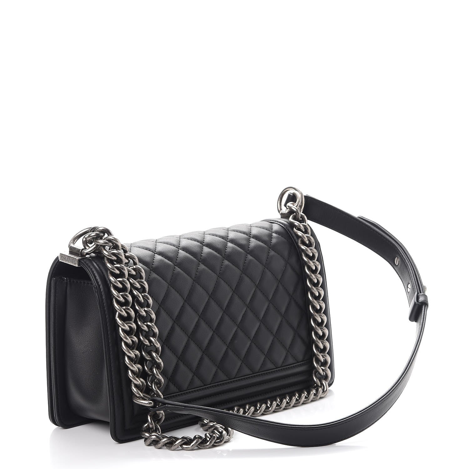 Chanel Calfskin Quilted Medium Boy Flap Black 3 of 10