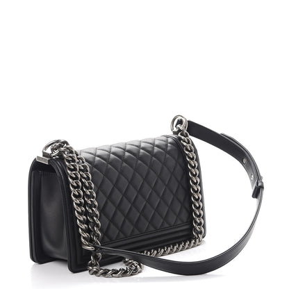 Chanel Calfskin Quilted Medium Boy Flap Black 3 of 10