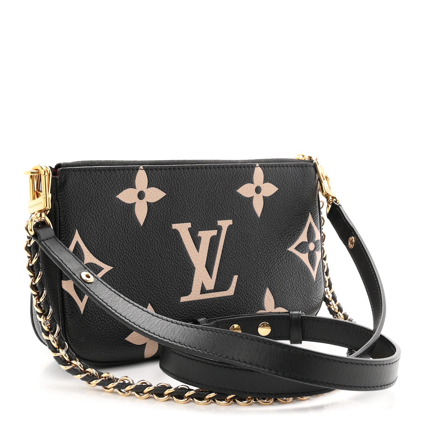 Louis Vuitton Empreinte Monogram Giant Multi Pochette Accessories Black Beige 3 of 10