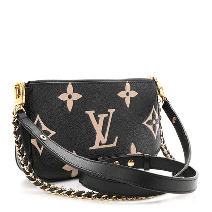 Louis Vuitton Empreinte Monogram Giant Multi Pochette Accessories Black Beige 3 of 10