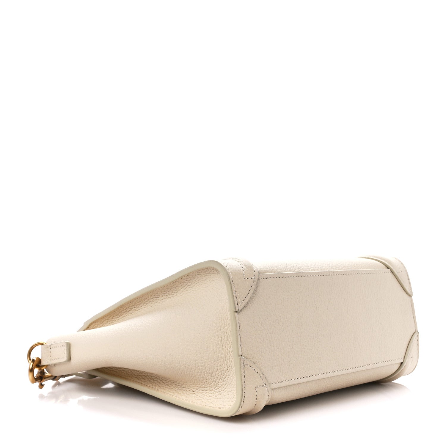 Celine Drummed Calfskin Nano Luggage Ivory 4 of 13