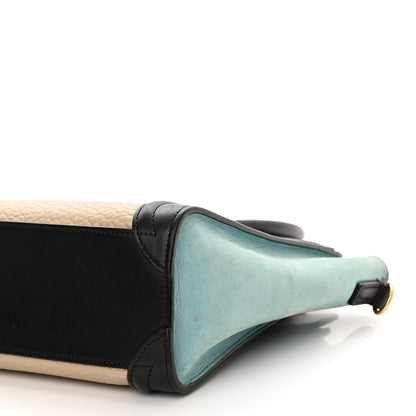 Celine Drummed Calfskin Nano Tri-Color Luggage Antarctic 9 of 15
