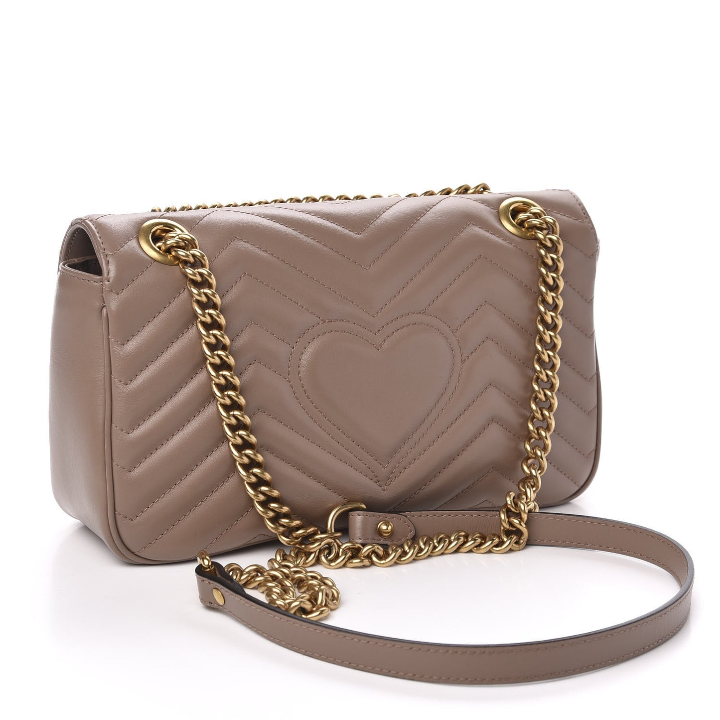 Calfskin Matelasse Small GG Marmont Shoulder Bag Porcelain Rose