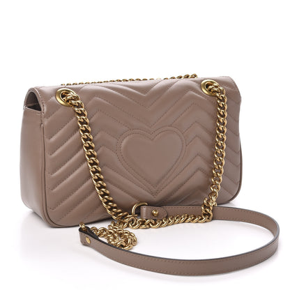 Gucci Calfskin Matelasse Small GG Marmont Shoulder Bag Porcelain Rose 3 of 10
