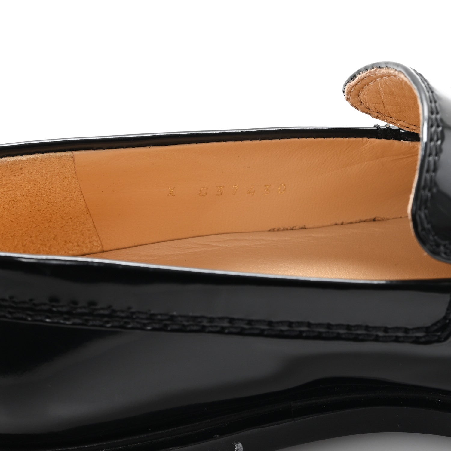 Chanel Shiny Calfskin Logo Loafers 38.5 Black 9 of 10