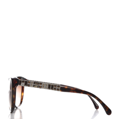 Chanel Crystal Baguette Cat Eye Sunglasses 5309-B Tortoise 3 of 8