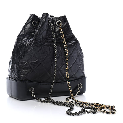 Chanel Aged Calfskin Quilted Gabrielle Backpack Black 2 of 4