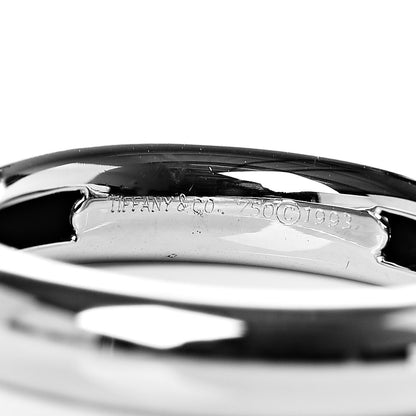 Tiffany 18K White Gold Diamond Heart Band Ring 50 5.25 4 of 4
