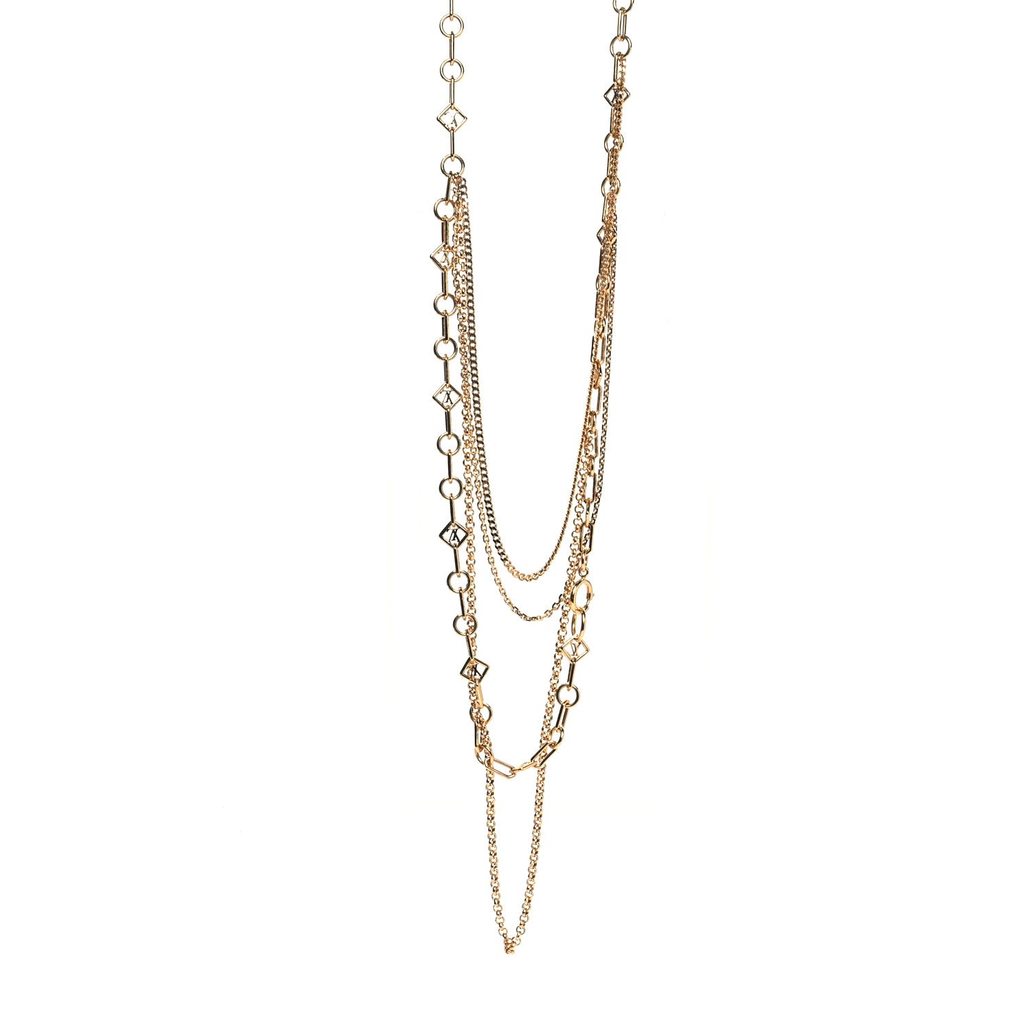 Louis Vuitton Collier Vegas Chain Necklace Gold 1 of 4