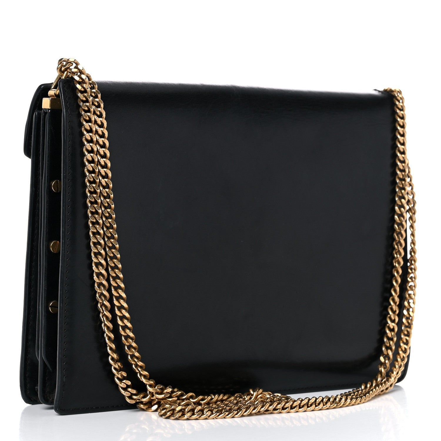 Saint Laurent Smooth Calfskin Monogram Cassandra Clasp Bag Black 3 of 28