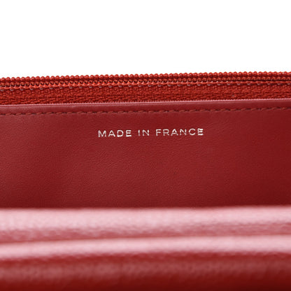 Chanel Caviar Quilted Wallet on Chain WOC Red 7 of 8