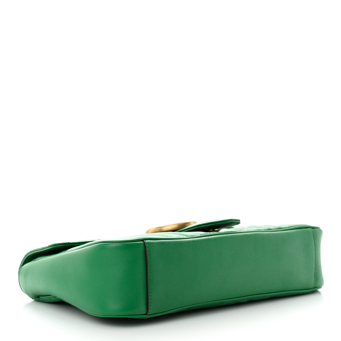 Calfskin Matelasse Medium GG Marmont Shoulder Bag Emerald Green
