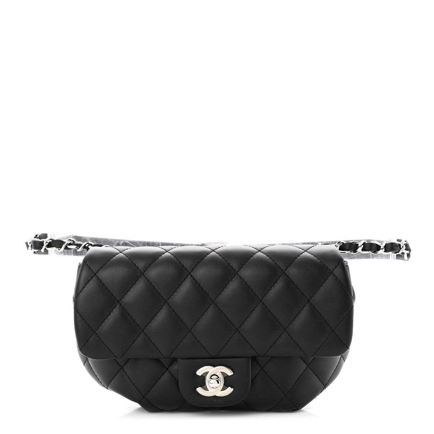Chanel Calfskin Quilted CC Uniform Flap Belt Bag Black 1 of 11