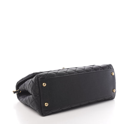 Chanel Caviar Quilted Small Coco Handle Flap Black 4 of 10