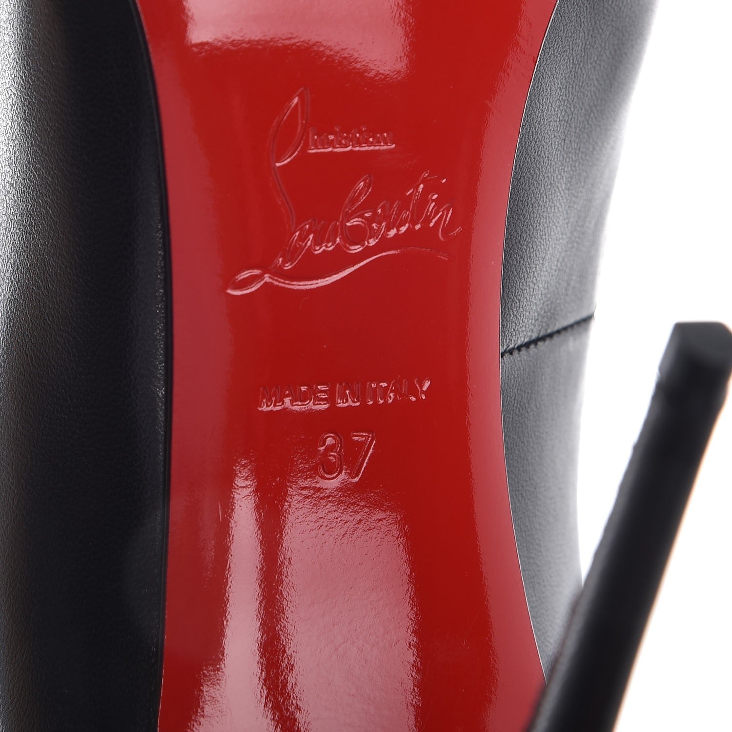 Christian Louboutin Shiny Nappa Victorina 100 Pumps 37 Black 6 of 8