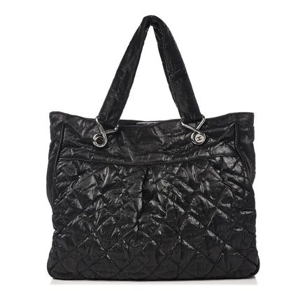Chanel Crinkled Coated Canvas Le Marais Large Tote Black 1 of 19